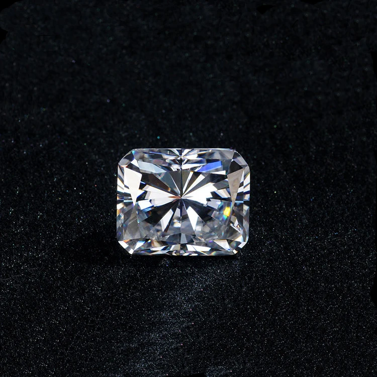 

GRA Synthetic Moissanite Diamond D EF GH IJ 1ct 2cts 3cts VVS White Radiant Cut Moissanite Stone