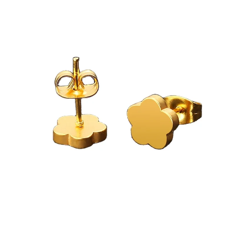 

Flower Earrings Minimalist Stud Earrings Gift for her - Modern Earrings