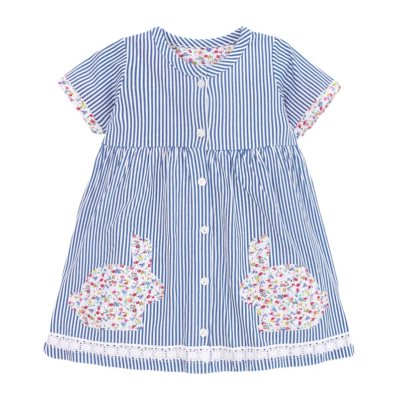 

Children's summer new short-sleeved children's skirt woven children's dress