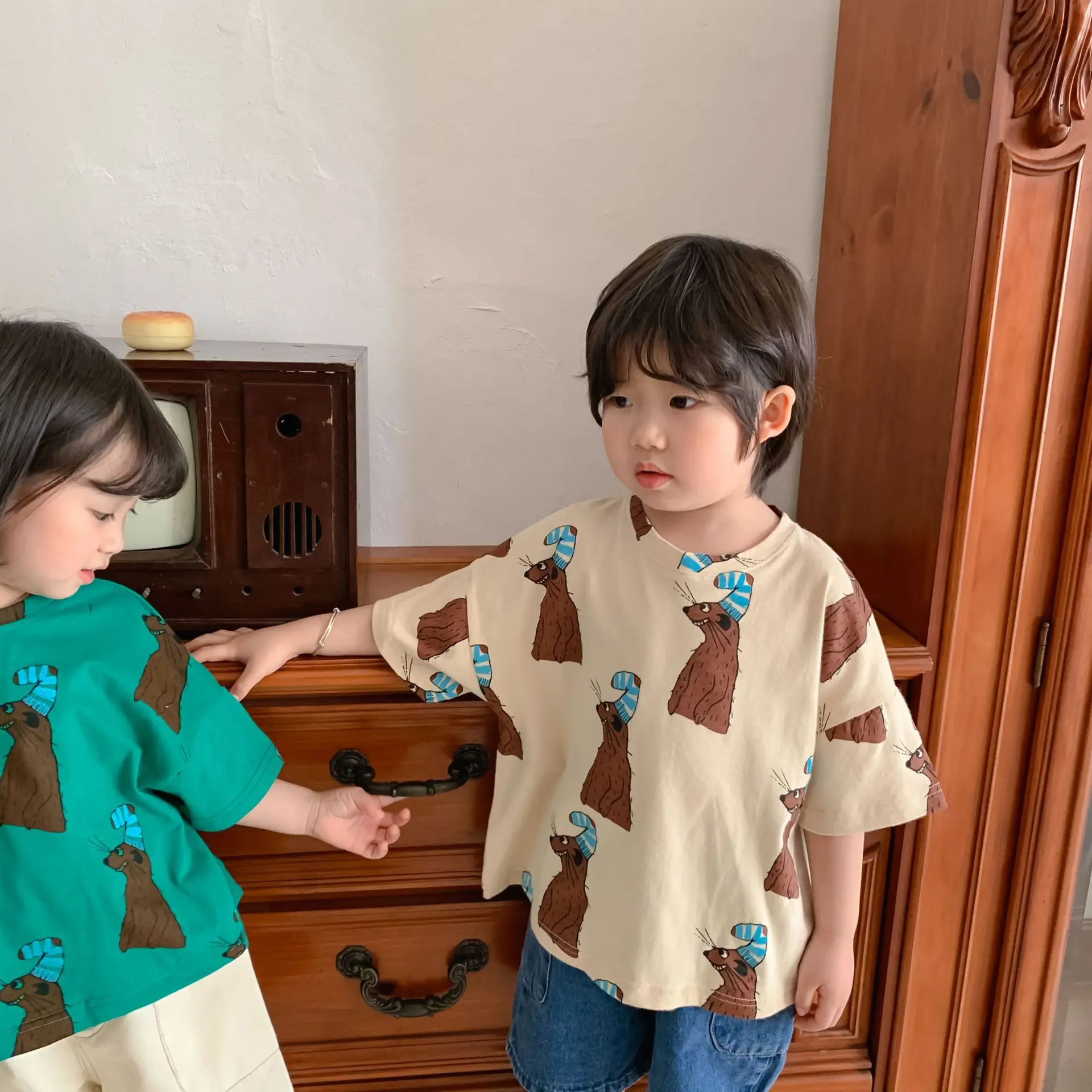 

Children Clothes Boys T Shirt Summer New Korean 2021 Girl T Shirt Short Sleeve Girl Tops Cotton Tees, Customized color