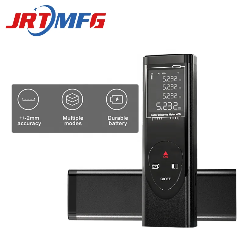 

JRT Smart Digital Laser Distance Meter 40m Cheap Digital Laser Rangefinder Rugged Distance Meters Mo With Alloy Metal Case