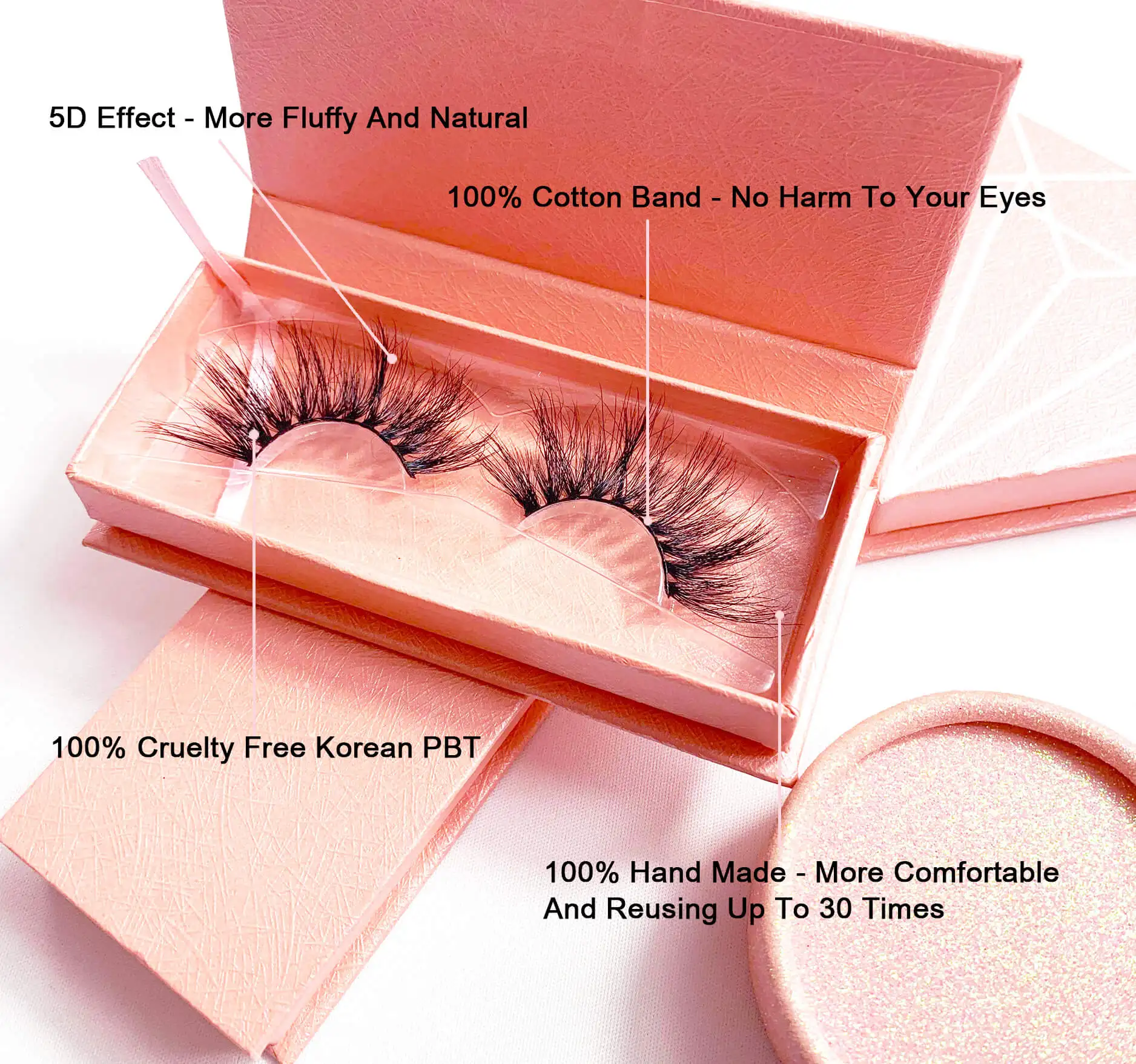 
OEM 3d faux mink lashes and craft silk lashes 5d synthetic eyelashes free eyelash samples 