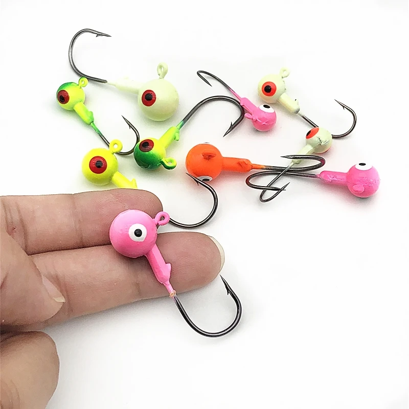 

Top Right Fh007 5 Colors Jig Head High Quality Stainless Steel Colorful Lead Jig Head Hook Fishing Lure Hook, As show