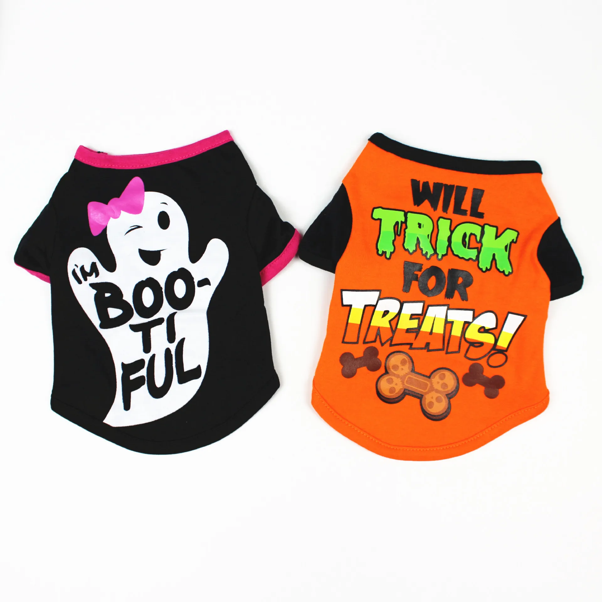 

Halloween Pet Clothes Dog T shirts Pet Summer Clothes, Green,orange,blue
