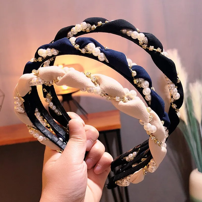 

2021 new hot-selling pearl hair band INS Korea Mori women's headdress, Picture shows