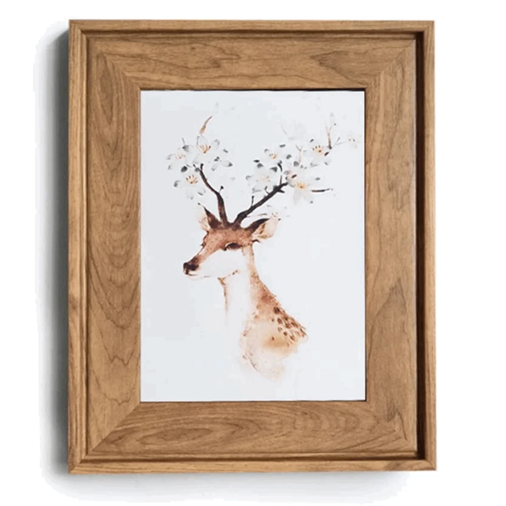 Vintage portrait picture frames 5x7 tabletop wall mountable home decor hot sale custom digital photo frame wood