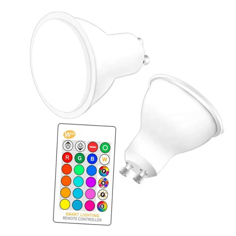 5W Color Changing Spot Light GU10 RGBW remote Spotlight addressable rgb led bulb