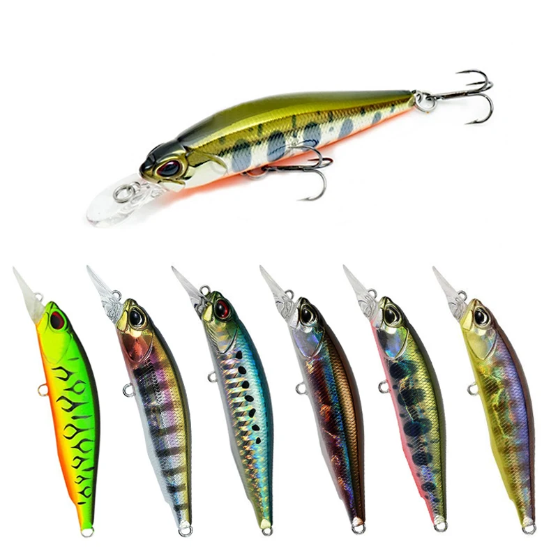 

Top Right 5g 63mm M063 Sinking Minnow Hard Bait Fishing Lures Mini Minnow With Treble Hook, As the picture shows