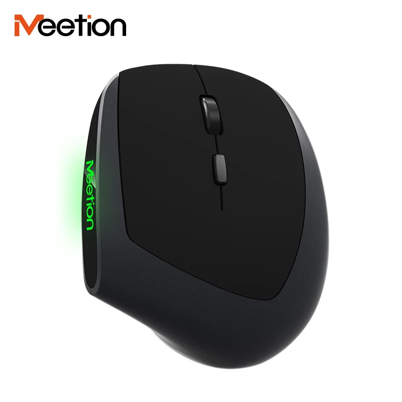 

MeeTion R390 Cheap Amazon Comfort Big Hands Battery Rechargeable Ambidextrous Led Gaming Vertical Ergonomic Wireless Mouse, Black