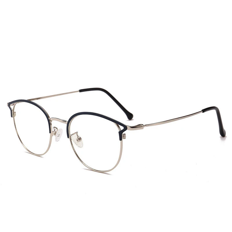 

High quality metal cat eyes optical frames PC clear lens adult anti blue light glasses for eye protection, Black,gold,silver,pink