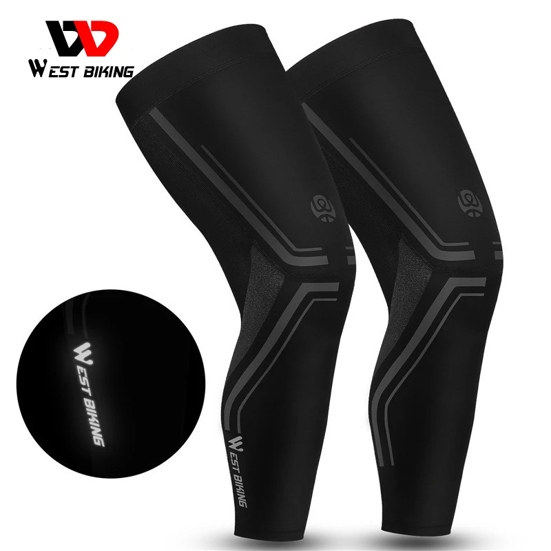 

Breathable Leg Warmers Compression Sleeve Anti-UV Sport Leggings Cycling Running Basketball Racing Men Women Arm Leg Warmmers, Black