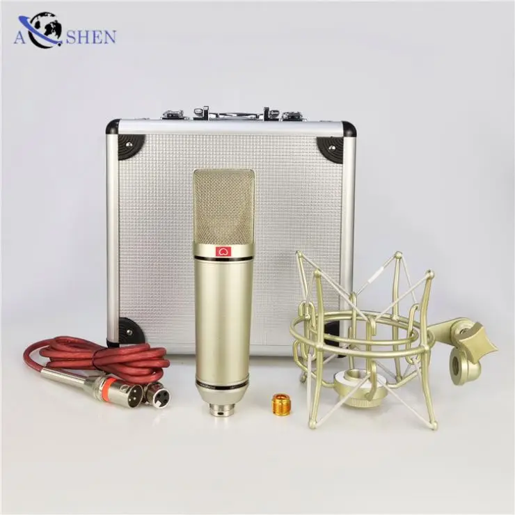 

Wholesale OEM XIL plug Professional Studio Recording Mic kit with Shock mount Condenser Microphone for livestream singing