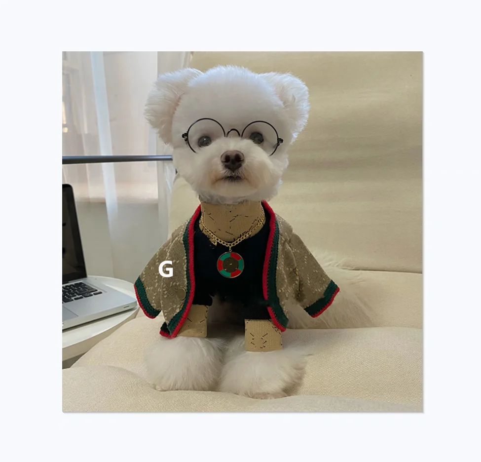 

Luxury Pet Clothes New Design Classic Plaid Fashion British Brand G Dog Coat