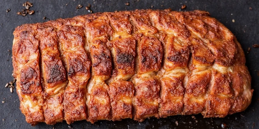 Perfectly seasoned ribs on a platter