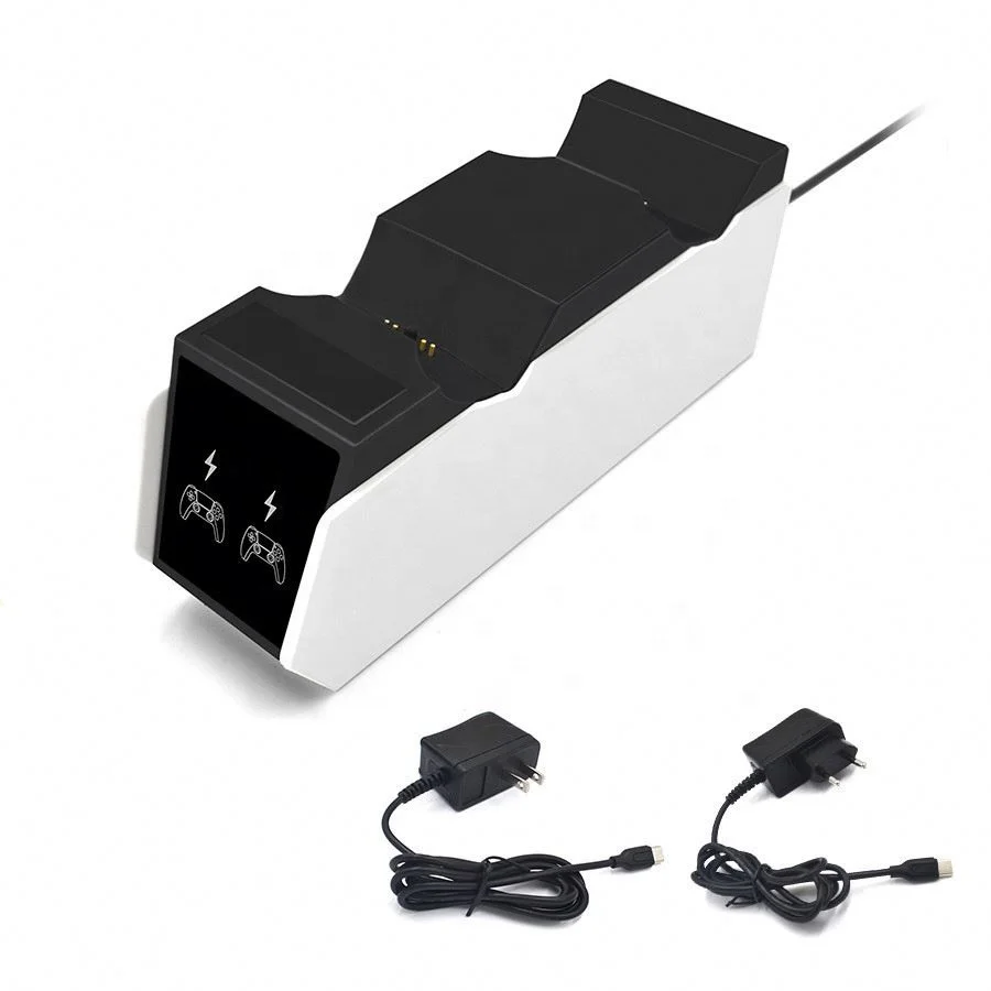 

Charger Station For Ps5 Gamepad Contact Double With Power Adapter And Charging Cable Controller