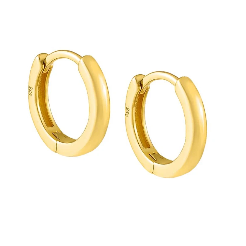 

Gemnel fashion classic 18k gold plated 925 sterling silver huggie hoop earrings women