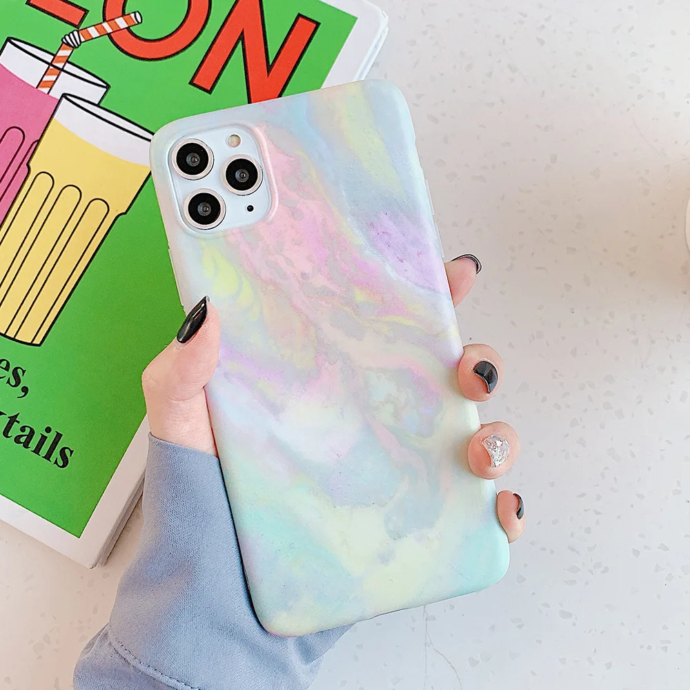 Gradient Candy Color Art Ail Painting Texture Marble Girl Phone Case
