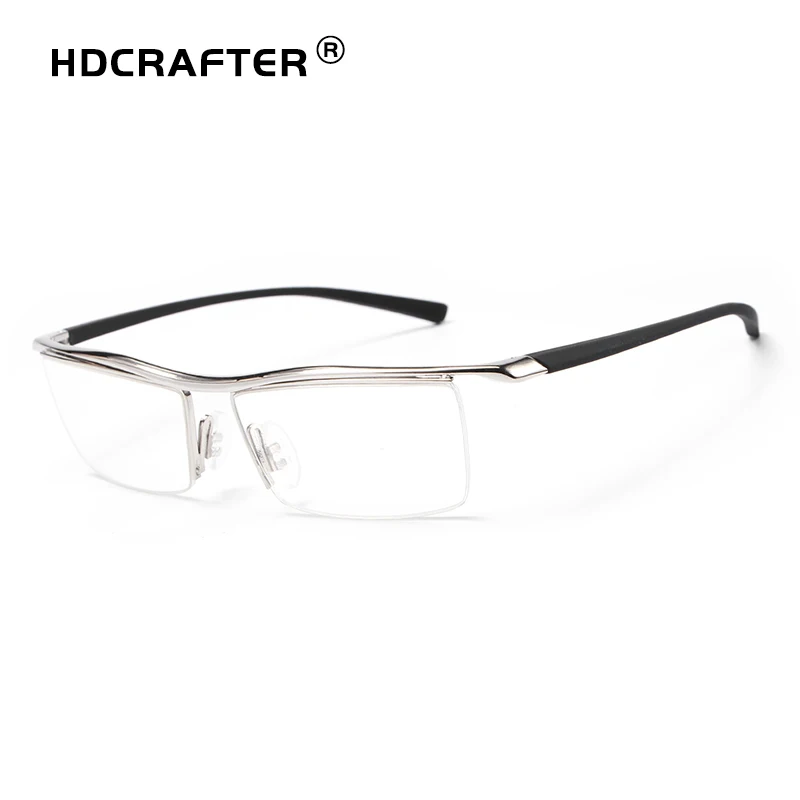 

HDCRAFTER 2021 Business Men Half-rim Spectacle Frame Eyeglasses