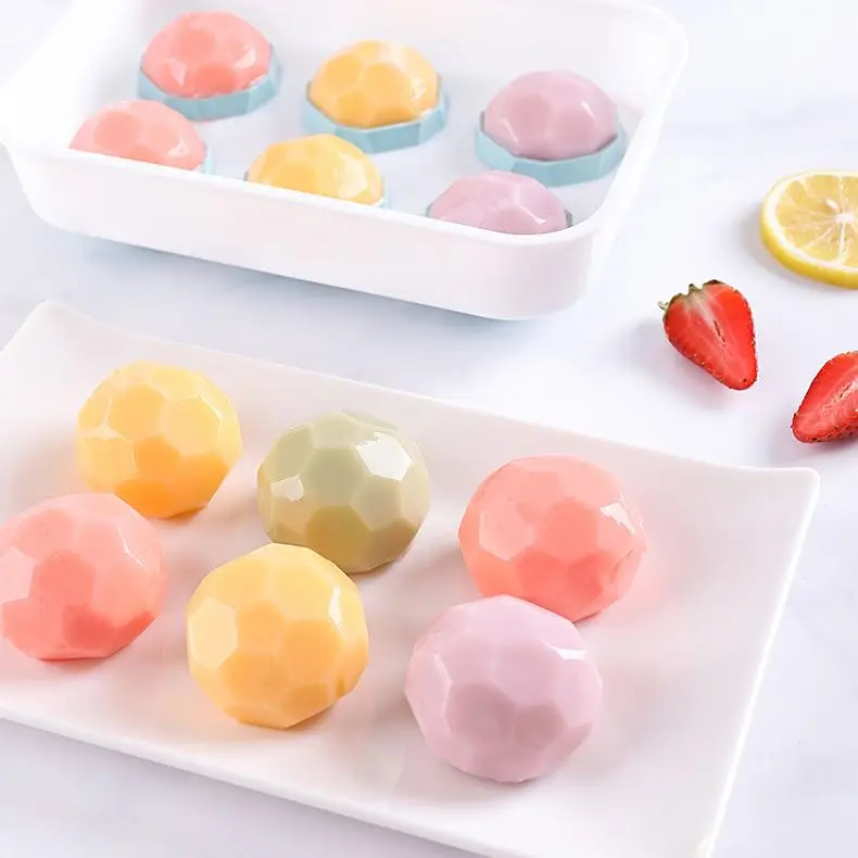 

Hot Selling Food Grade 6 Cells Silicone Ice Tray with Lid Ice Ball Mold Maker for Whiskey Hockey and Ice Cream, Blue/green