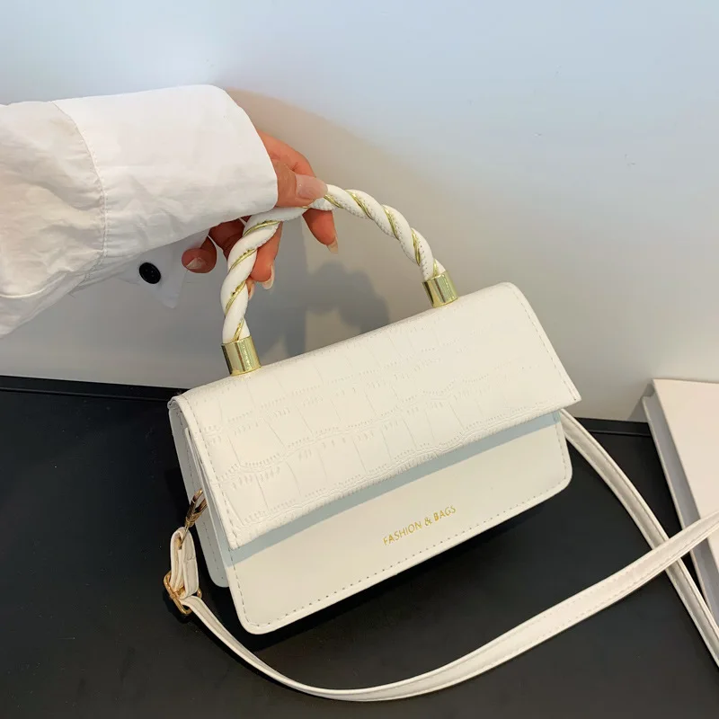 

2021 Wholesale Small Square Leather Luxury Purses Ladies Shoulder Handbags Women Hand Bags, As pics