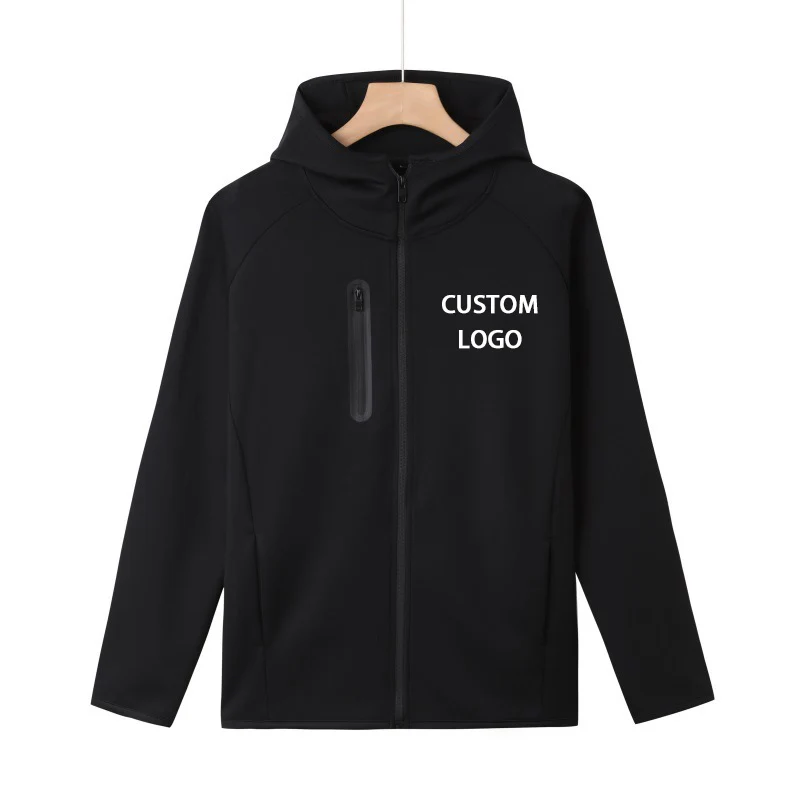 

Wholesale Custom 100% Cotton Blank Mens Hoodie High Quality Slim Fit zip Hoodie Men