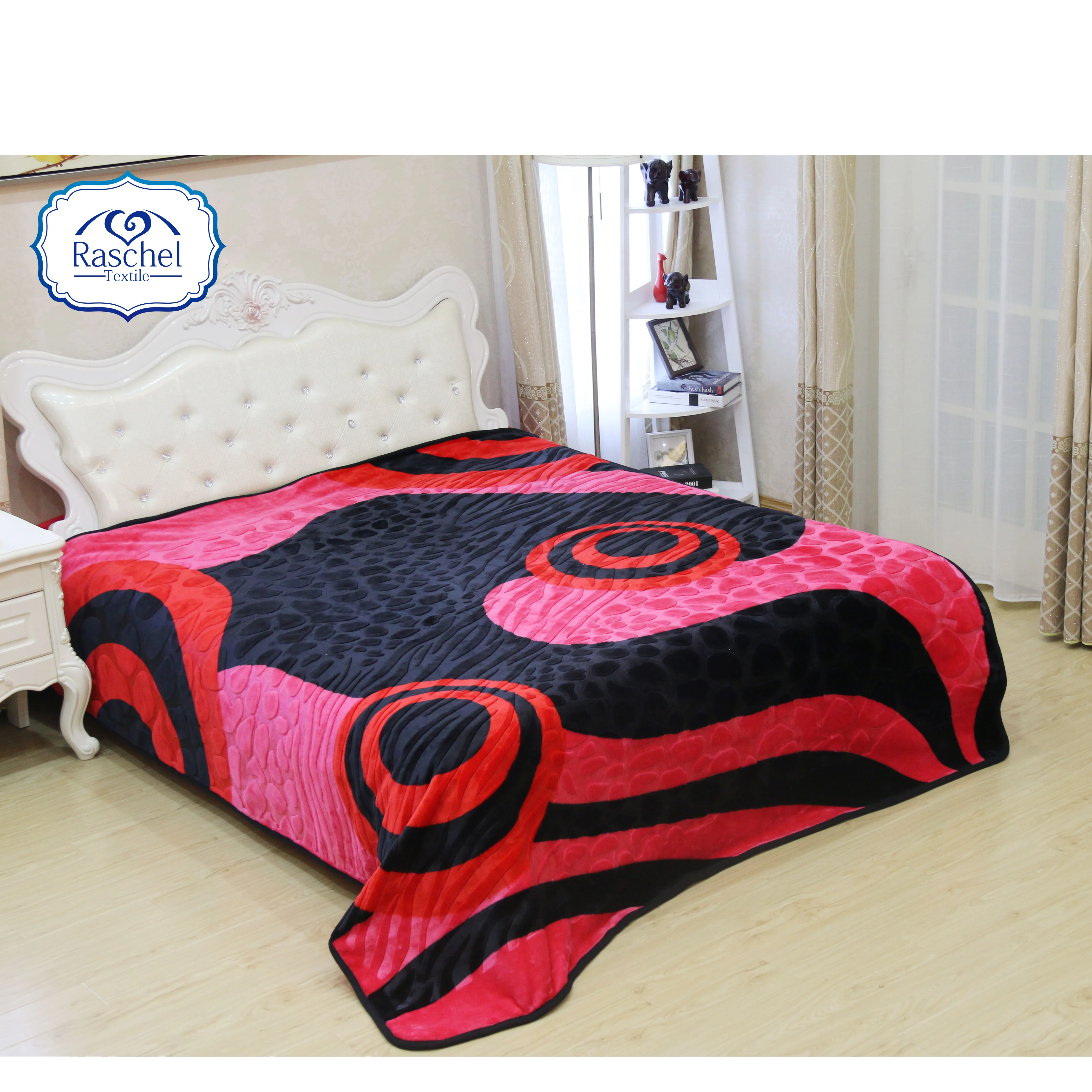 100 Polyester Embossed Dubai Style Safa Raschel Comfortable And Super
