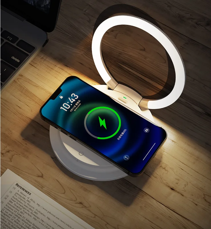 

Chargeur 3 IN 1 15W Wireless Mobile Charger LED Phone Stand Folding Lamp 3 IN One Wireless Charger With LED Lamp
