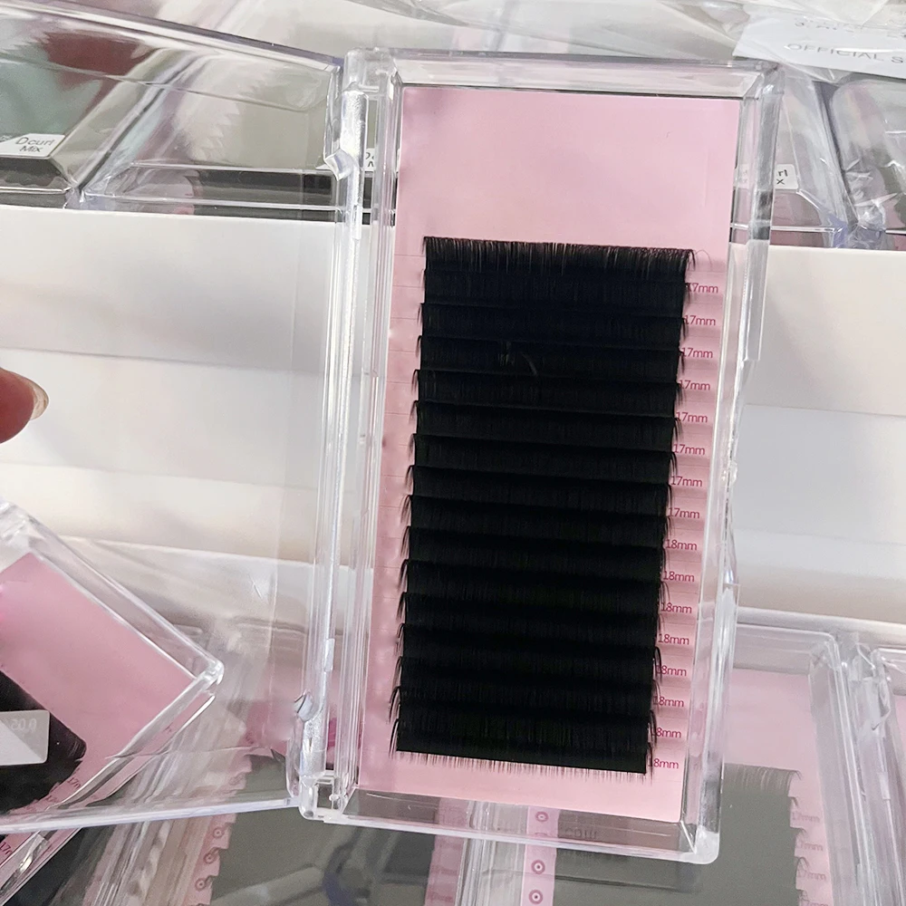 Custom Logo Cashmere Lash Extensions Trays Wholesale Faux Eyelash Extensions Supplier 03 05 Volume Fluffy Lash Extensions