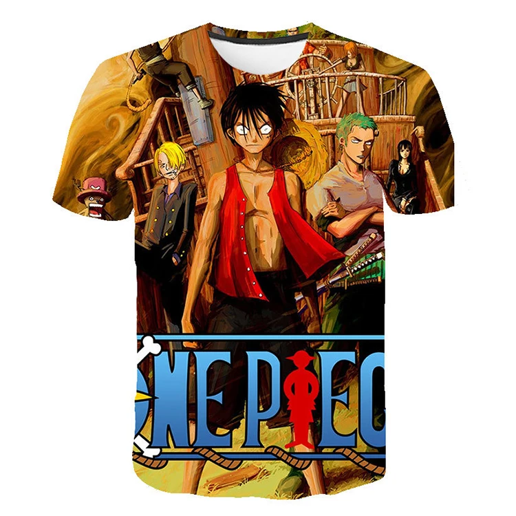 

High quality customized 3D anime character t-shirt ONE PIECE Clothing