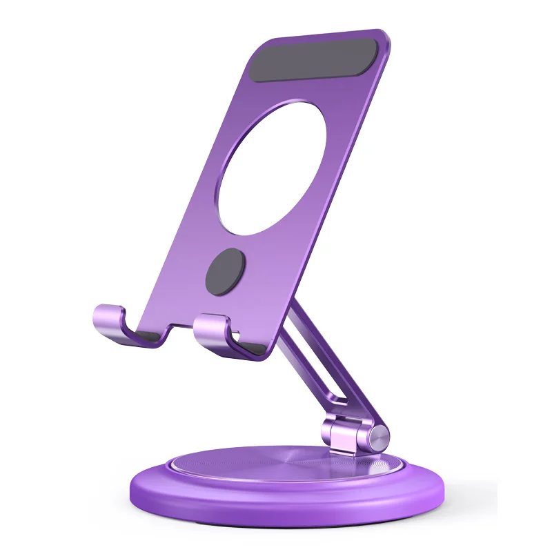 

Boneruy L68S Cute Purple Mobile Phone Holders 360 Rotate Cell Phone Stand for Desk Foldable Sturdy ABS Plastic Aluminum Alloy