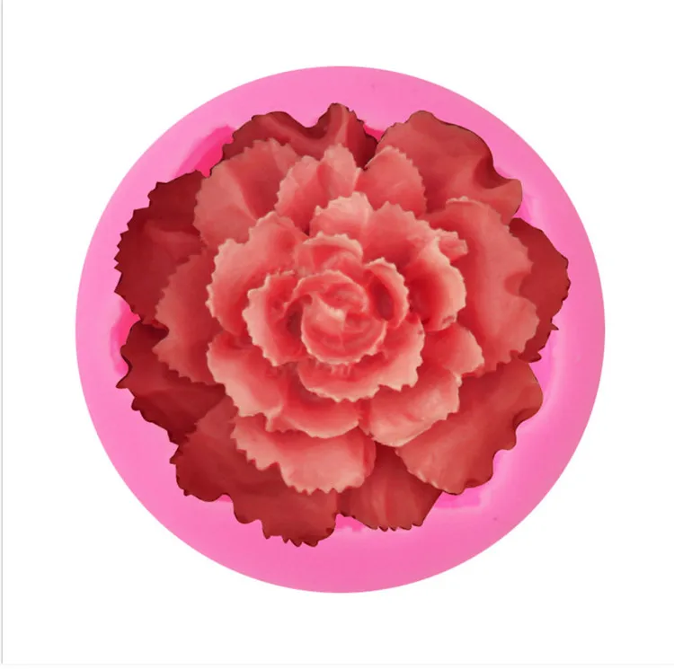 

Y3753 Handmade 3d Mother's Day Rose flower Silicone soap mold, White