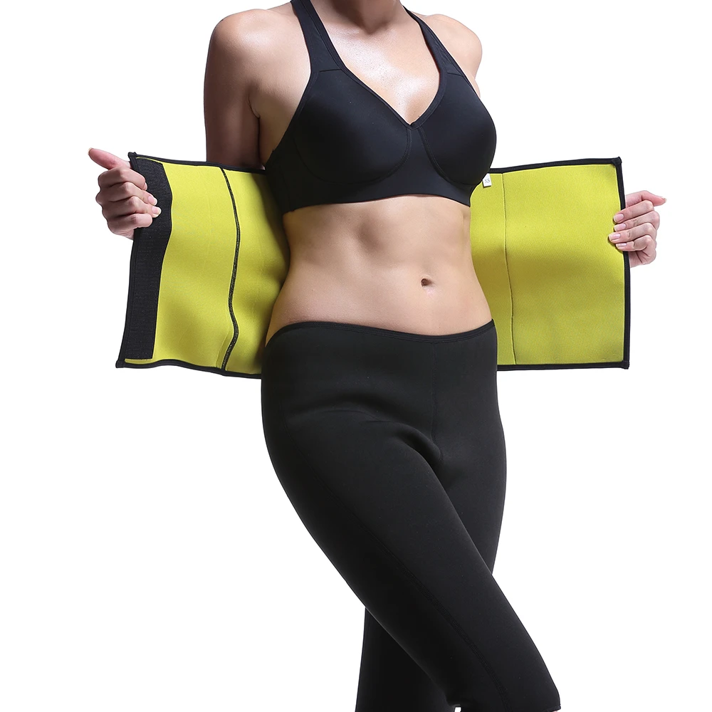 

High compression women waist trainer belt elastic Bands slimming belt waist trainer, Black+yellow,black+rose red