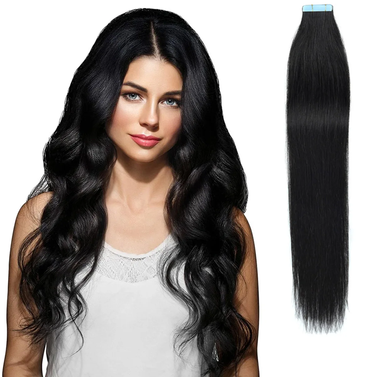 

Free shipping best quality hair tape extensions , human hair extensions tape in cheap hair, Any color