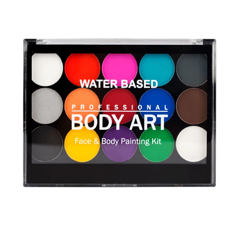 

Cosplay Face Paint Kit Non Toxic Body Painting for Halloween Party Kids Face Painting, 15 colors