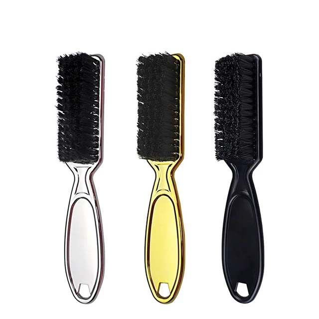 

Hot Sale Electroplated Gold Male Beard Brush Barbershop Clean Neck Hair Brush