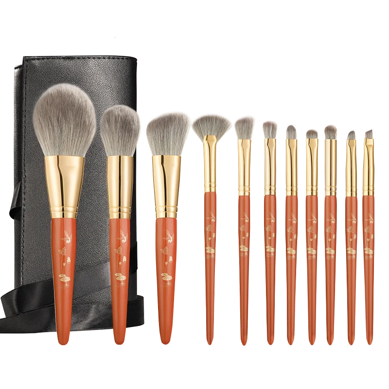 

Professional Set Of Brush Natural Sandalwood Cosmetic Brush Set, Green