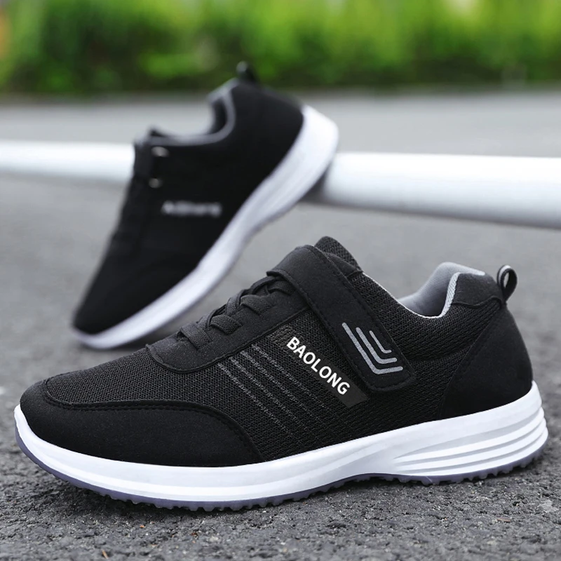 

1928 Good Comfortable Fashion Papa'S Flats Men's Casual Shoes Slip Resistant Running, Grey, black