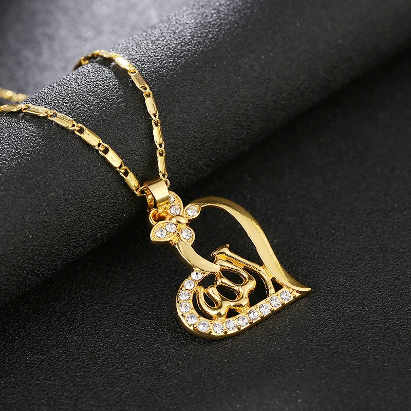 

Ramadan Gift Women Muslim Islamic jewelry God Allah Charm Pendant Necklace, As pic