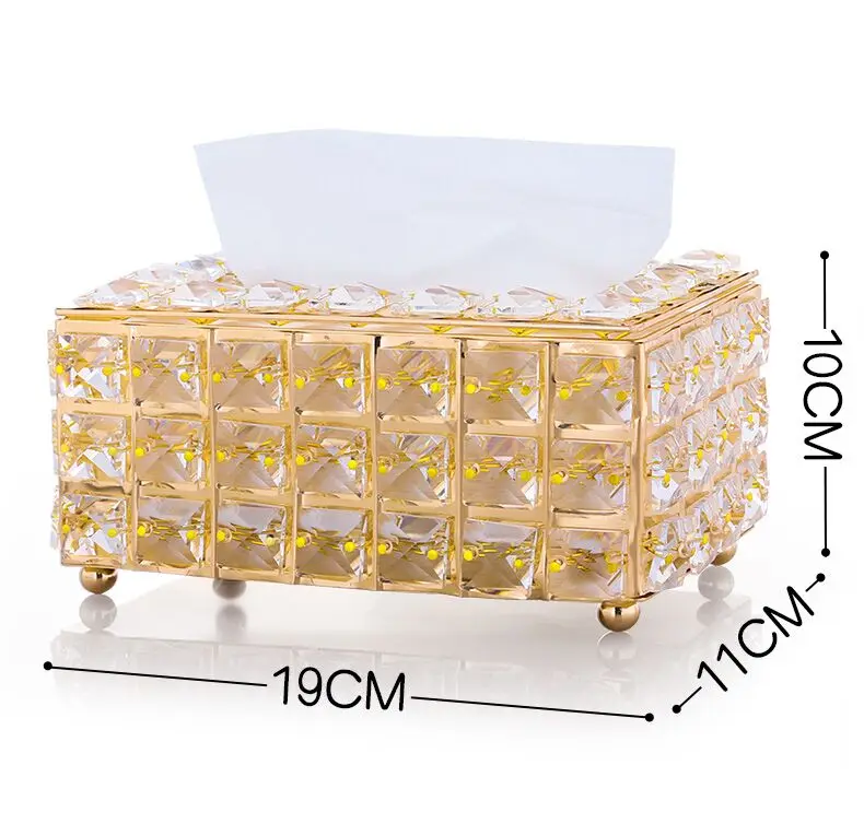 

Cheap wholesale European Home Decorative Container rhinestones crystal tissue paper box, 1 color