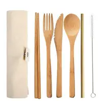 

Spoon and Fork Fiber Kids Dinner Set Travel Eco Friendly Reusable Bamboo Cutlery Set