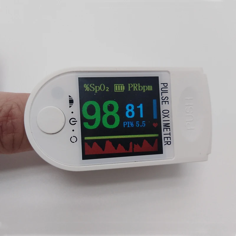 

Finger pulse oximeter QVGA big HD screen good quality lowest price for sale, Blue and black