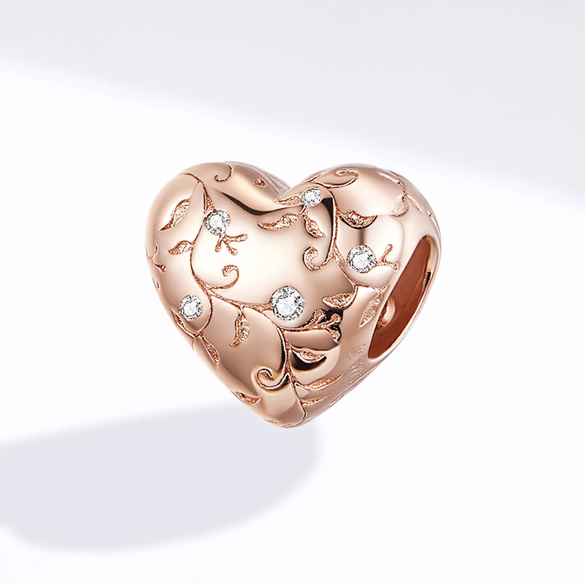 

New Arrival 925 Sterling Silver European Patterns Heart Beads Charm