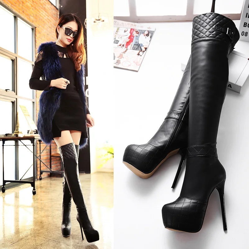 

Wholesale shoes shoes custom women high heel shoes sexy over knee boots girl high heels long boots thigh high boots women