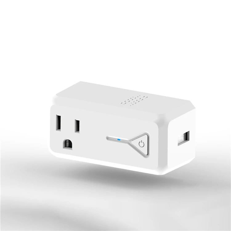 Tuya US Standard WiFi Smart Plug Mini 3 PIN Mulit Smart Power Plug Socket with USB Ports Remote Control with Google Alexa