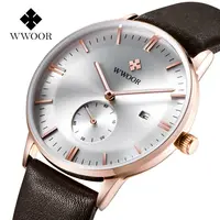 

Promotion watch sophisticated fashion timepiece gentleman custom face 30m waterproof leather wrist watch