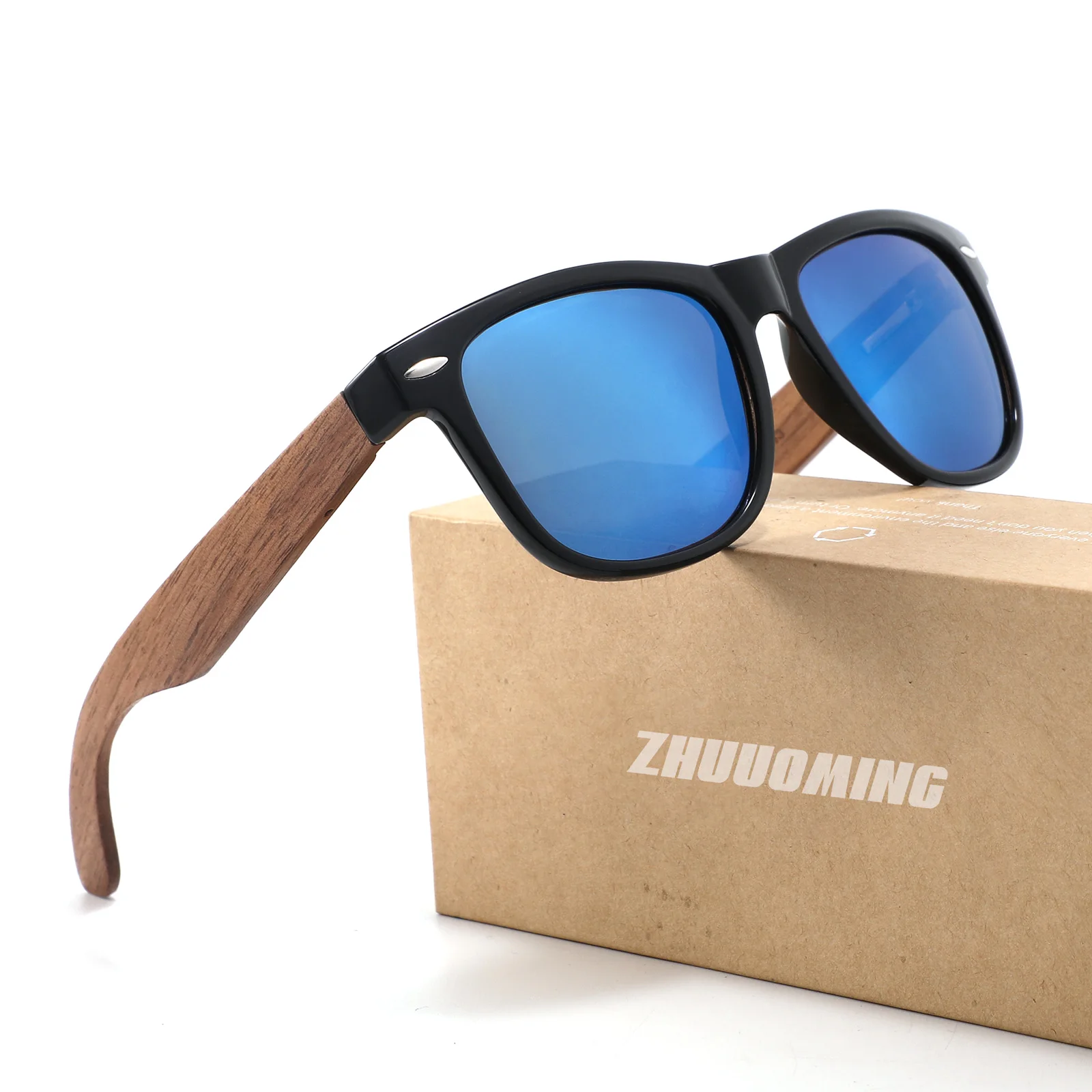

vintage promotional custom logo men brand wood sunglasses 2019