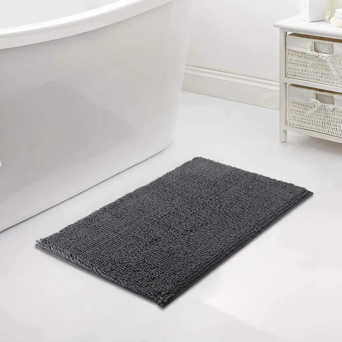 

Luxury Chenille Bath Rug for Bathroom Rugs Extra Absorbent Bath Mat Non Slip Microfiber Shower Rug, Multi-color, support oem color