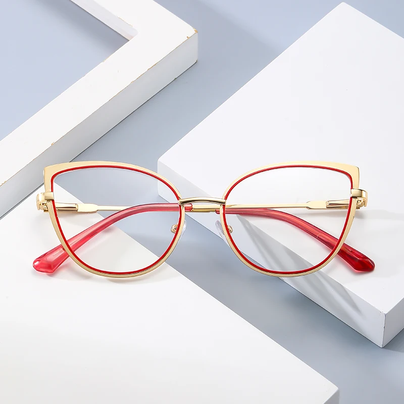 

2024 new cat's eye photochromic glasses optical frame fashion cross-border factory wholesale