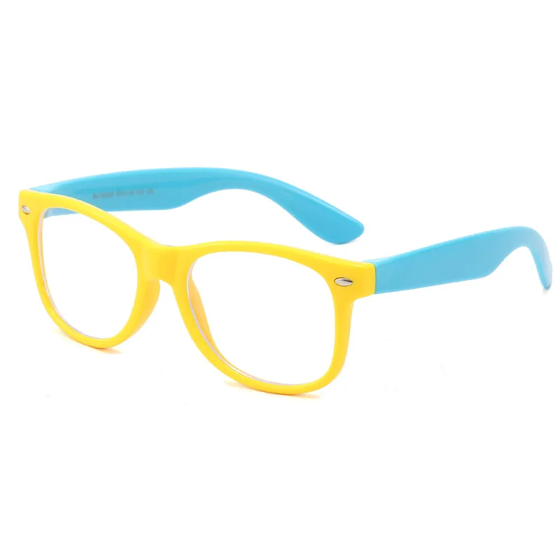 

square blue light blocking glasses kids DLB72008 DL Glasses wholesale blue light filter silicone eyeglass frames for children, Picture colors