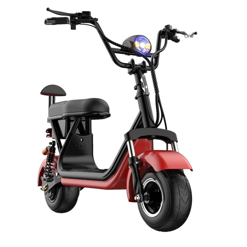 

Factory Direct supply Harley folding electric scooter double scooter lithium battery bike adult riding scooter wholesale, Black red white blue green pink